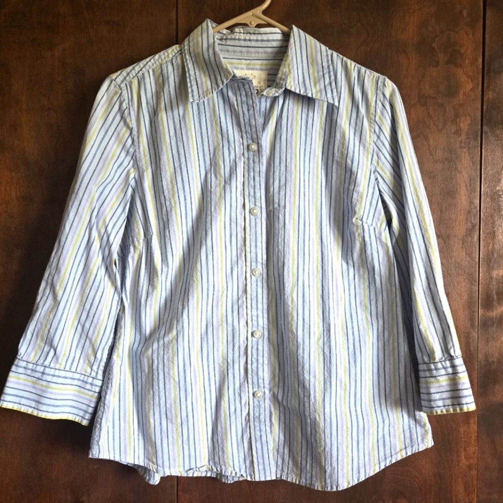 IZOD Striped Button Down Shirt PTP=18.75"